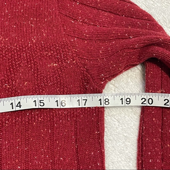 Ilanco Vintage Red Cotton Turtle Neck Sweater Women Size M - Picture 5 of 7